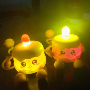 Creative Delicate Night Light Keychain Birthday Gift Female Version Sound Producing Mini Gift Pendant Couple Series Hardware