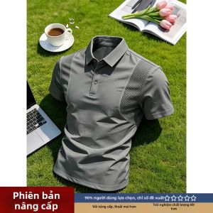 Áo Polo Nhanh Khô Mesh Patchwork cho Nam