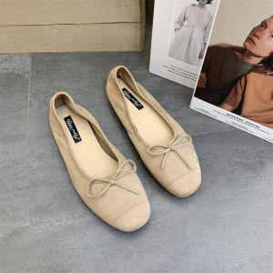 Flat Bottom Ballet Style Womens Shoes Spring Summer Versatile Flats Butterfly Knot Casual Fashion Single Shoes Korean Style