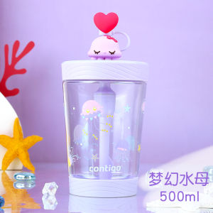 Contigo Tritan Straw Cup for Adults And Children High Aesthetic Value Student Water Cup Colorful Sport Style Water Bottle