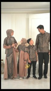 Sarimbit Batik Family Ayah/Ibu/Anak Kemeja Gamis Couple Lebaran Tahun/COD/Bayar ditempat