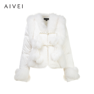 AIVEI | Chic Chinese Style Thin Down Jacket