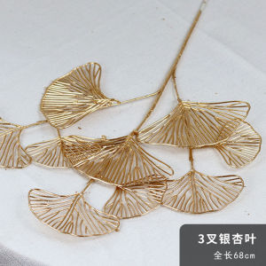 Gold Flower Material Ginkgo Leaf Eucalyptus Red Fruit New Year Festive Luck Bucket Artificial Flowers Decor Wedding Arrangement