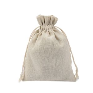 Hot Selling 10pcs/Lot Cotton Linen Drawstring Gift Bags Wedding Party Gift Bags Home Kitchen Storage Dustproof Storage Bag
