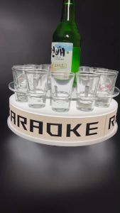 ชุดอะคริลิค แท่นวางค๊อกเทลโซจู LED รูปแบบ 1218 ช๊อต พร้อมส่ง