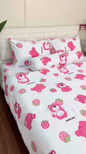 [FS18 草莓熊] 2500TC Luna Milk Bedsheet 牛奶丝棉床单