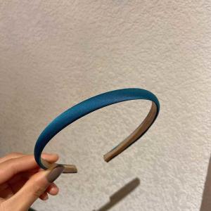 Blue Seaside! Blue Satin Thin Headband! Retro French Fairy Simple Hairpin Headwear Female Hair Band