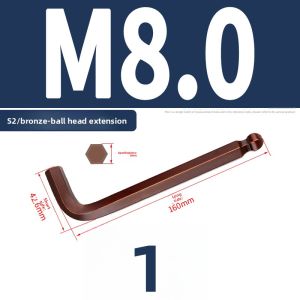 BAIRUITE | Hardened Extended L-Shaped Hex Key Set 3/4/5/6/17mm