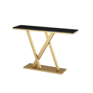 โต๊ะรับแขกหินสีเทา วัสดุเหล็ก ดีไซน์แบบเรียบง่ายและหรูหรา สำหรับตกแต่งภายในบ้าน สไตล์ปารีส วัสดุที่ทนทาน ชั้นวางของขนาดเล็ก โต๊ะรับแขก ตู้เข้าบ้าน