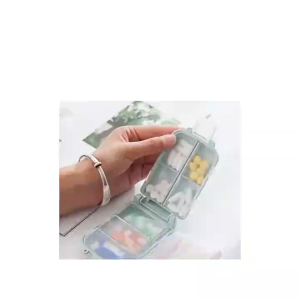 Hộp Chia Thuốc Mini 8 Ngăn Lúa Mạch – Hộp Đựng Thuốc Theo Ngày Gập Gọn Nắp Kín Chống Ẩm Tiện Lợi