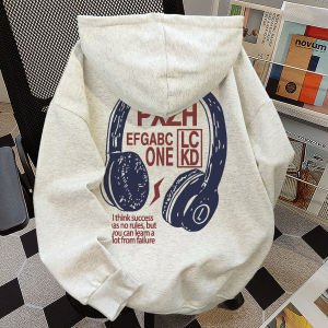 American Letter Spring Autumn 2024 New High Street Earphone Print Open Cardigan Hoodie Women Trendy Brand Zipper Hoodie