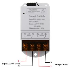 AC100-220V 433Mhz RF 30A Relay Remote Control Switch AB Controller 200M Transmitter for Water Pump Motor LED Electric Appliance