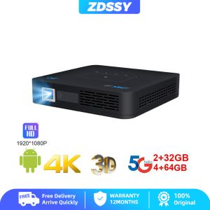 ZDSSY 2025 P15โปร1080P DLP โปรเจคเตอร์3D อัจฉริยะแอนดรอยด์9.0 5G Wifi บลูทูธ DDR4 4GB 32GB Proyector Daylight ที่วางแบบพกพา4K วิดีโอ Full Hd Beamer Airpay Miracast