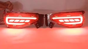 ROMADA | Cụm Đèn Phản Quang Cản Sau LED Toyota Fortuner 2015-2017 Tích Hợp Đèn Phanh Và Đèn Xi Nhan Màu Đỏ ABS+LED