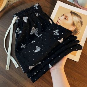 Quần Ống Rộng Thường Ngày Cỡ Lớn Mùa Hè Mỏng Rộng Rãi Phong Cách Hàn Quốc in Họa Tiết Quần Áo Nam Quần Ống Rộng