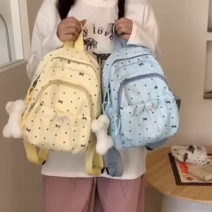Korean Style Girl Student Backpack Lightweight Nylon Material Cute And Fashionable Backpack