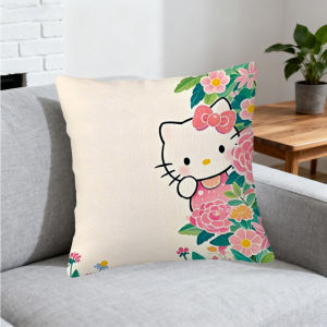 Sanrio | Sanrio HELLO kitty Pillow Covers Cartoon Sofa Decorative Home Double-sided Printing Short Plush Cushion Cover Christmas gifts