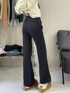 กางเกงขายาวทรงหลวมเอวสูงสำหรับผู้หญิง ทรงหลวม ทรงลำลอง ทรงขากระบอกเล็ก ทรงหลวม ทรงลำลอง สวมใส่สบาย ผ้าฝ้ายผสม