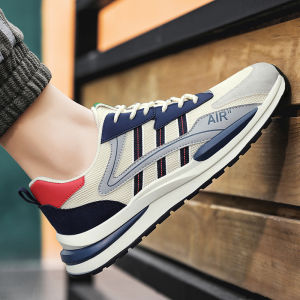 Fall Mens Casual Running Shoes Soft Bottom Retro Dad Trendy Shoes Versatile Comfortable Mesh Upper Sporty Youthful Style