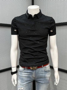 Áo Thun Nam Cổ Polo Ôm Vừa Vặn Mùa Hè 2025 Thời Trang Thường Ngày Tay Ngắn Cổ Bẻ Thời Trang Thương Hiệu Mới