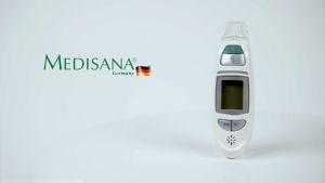 Nhiệt Kế Hồng Ngoại Medisana TM 750 Nhiệt kế đo trán có cảnh báo sốt màn hình màu hiển thị LCD