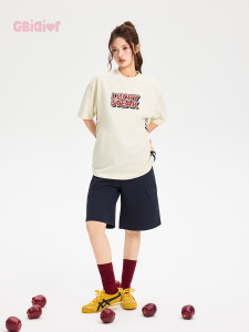 Gbiaior | Relaxed Fit American Letter Printed T-shirt