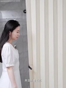 Magnetic shower curtain Foldable Shower Curtain Set Space Save Bathroom Curtain Rod Warm Partition Curtain Folding Waterproof Imitation Linen Curtain