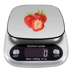 10kg Kitchen ScaleDigital Kitchen Scale with Tare Function Electronic Coffee Brewing Scale LCD Display Stainless Steel Screen