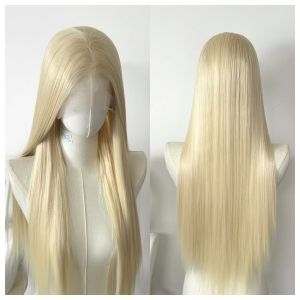 Ashely 613 Blonde Wig 26inch 13x4 Lace Front Cosplay Wigs Long Straight Natural Silky Synthetic Lace Frontal Wig for Daily Use
