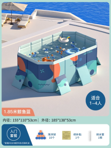 Foldable Childrens Outdoor Swimming Pool Non-Inflatable Large Canvas Water Pool Family Garden Pool Easy Setup No Pump Needed