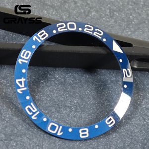 High Quality 38mm Ceramic For 40mm SUB Two Tone Blue Watch Bezel Insert Ring Slope NH34 GMT Diving Men Watch Part Accessories