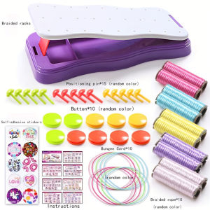 Handmade Rope Braiding Set Colorful Weaving Material Kit DIY Bracelet Craft Creative Activity Friendship Band Making Supplies