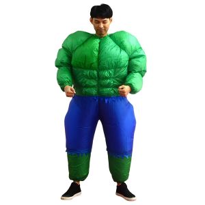 Bộ Đồ Cosplay Captain Hulk Bơm Hơi Dành Cho Nam Trang Phục Dự Tiệc Halloween Chủ Đề Siêu Anh Hùng Size Người Lớn Chất Liệu Polyester Dệt Kim