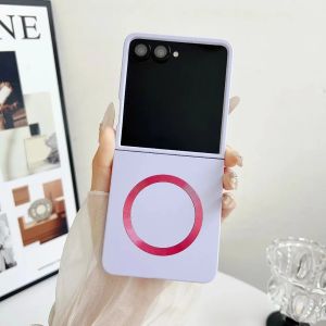 szhaiyu | Color Frosted Magnetic Slim PC Phone Case for Samsung Galaxy Z Flip 8 7 6 5 Flip7 FE for Magsafe Shockproof Protection Cover