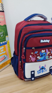 < D1-525-3 > 41CM STITCH Design School Korea Backpack / Beg Galas Sekolah Rendah & Menengah / Kids Girl Kanak-Kanak
