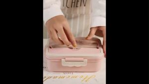 Kotak makan plastik jerami lunch box 3 sekat kotak bekal makanan dewasa dan anak sekolah