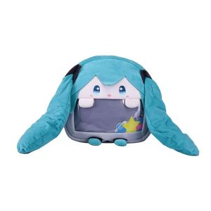 Cute Hatsune Miku Plush Backpack Soft Stuffed Bag Large Capacity Kawaii Anime Itabag Transparent Ita Pocket Birthday Gift Girl