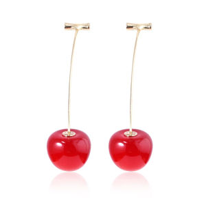 Anime JoJo Bizarre Adventure Drop Earrings Cosplay Props Kakyoin Noriaki Cherry Earrings Ear Clip Men Girl Jewelry Gift