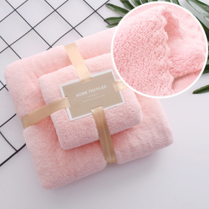 Home Use Thickened Pure Cotton Bath Towel Set Quick Drying No Shedding Large Size Bath Towel for Adults Macaron Color Options