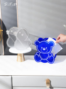 Acrylic Tissue Box Simple Creative Home Desktop Living Room Tea Table Bedroom Nightstand Tissue Storage Box Organizer