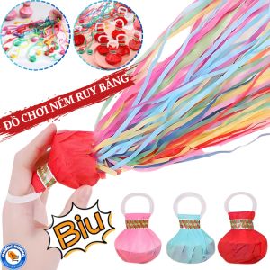 Đồ Chơi Ném Ruy Băng Vui Nhộn - Phụt Hoa Giấy Ruy Băng Dạng Sợi Dài Cho Tiệc Cưới Sinh Nhật Lễ Tết - Đồ Chơi Ma Thuật Ném Ruy Băng Thú Vị