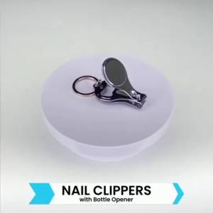 2 in 1 Nail Cutter with Bottle Opener Stainless Multi-functional Small Keychain Nail Cutter Heavy Duty Souvenir Gift