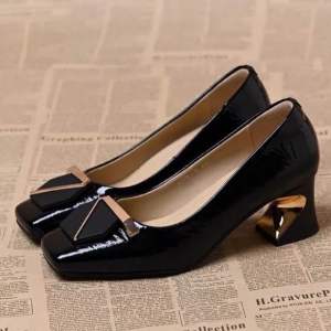 #620 Versatile Retro hexagon style heels