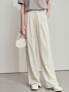 AMII Korean Style Casual Wide Leg Pants Womens Loose Straight Leg Trousers Comfortable Lazy Fashionable Long Pants