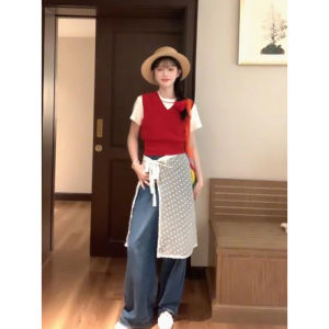 ดีไซน์ Sensation ลูกไม้ มีเข็มขัด กระโปรง สไตล์เกาหลี หลากหลาย ผ้ากันเปื้อนหลายชั้น ผ้าทูลล์ กระโปรง ลายดอก ครึ่งความยาว กระโปรง ทุกคู่ กระโปรง