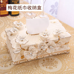 European Tissue Box Living Room Tissue Box Creative Desktop Ceramic Decorations Coffee Table Decoration Remote Control Storage Box