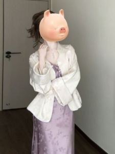 New Chinese Style Purple Strapless Dress And Jacket Two-Piece Set Comfortable Cotton Material V-Neck Short Sleeve Fashionable Autumn Outfit