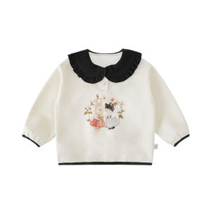 YOEHYAUL | Cute Bunny & Cat Printed Doll Collar Top