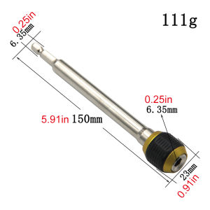Thanh Nối Dài Tay Cầm Lục Giác Đầu Lớn Tháo Lắp Nhanh Tự Khóa Dùng Để Chuyển Đổi Máy Khoan Điện Thành Dụng Cụ Vặn Vít Dùng Trong Chế Tác Gỗ