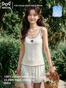 MiiOW | Bộ Đồ Ngủ Nữ Có Dây Đệm Bông Cotton Ngắn